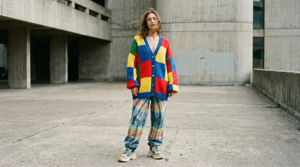 tenue oversize colorée
