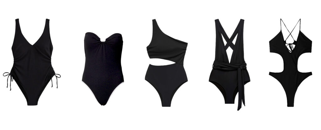 types maillot bain noir une pièce