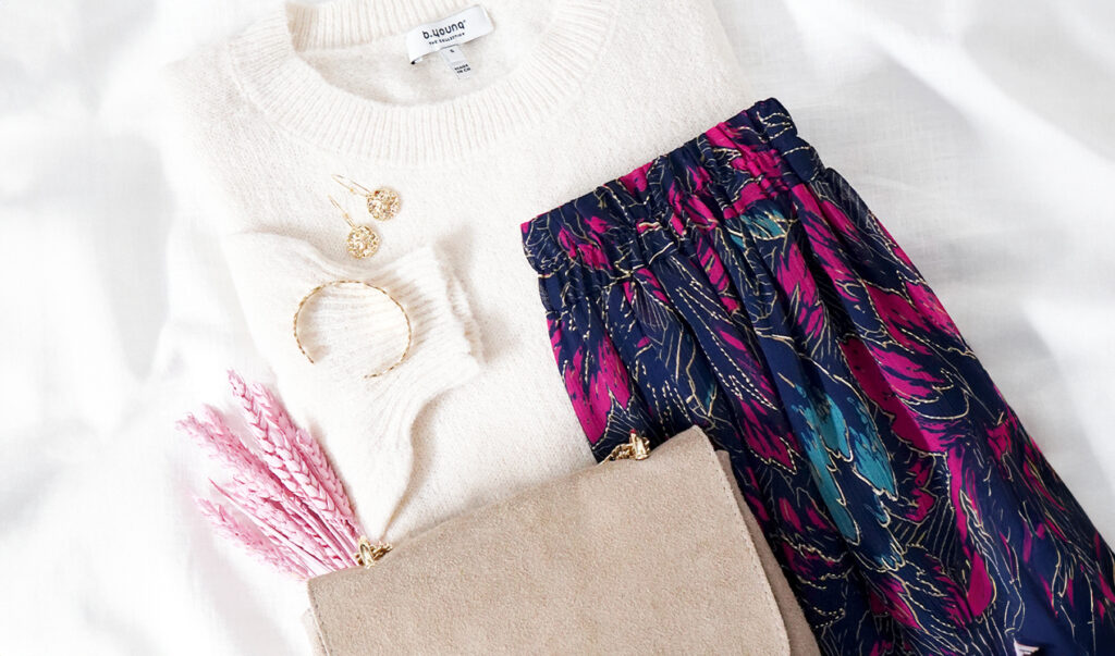 look jupe plissée