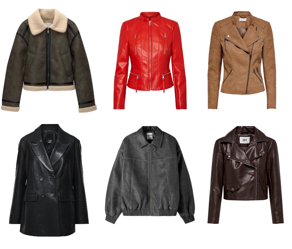 vestes en cuir femme