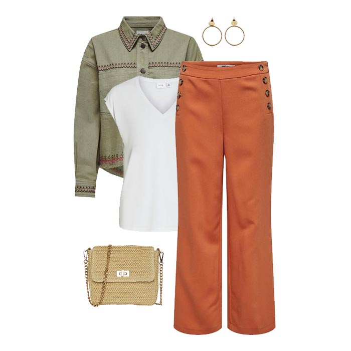 Look vert et orange