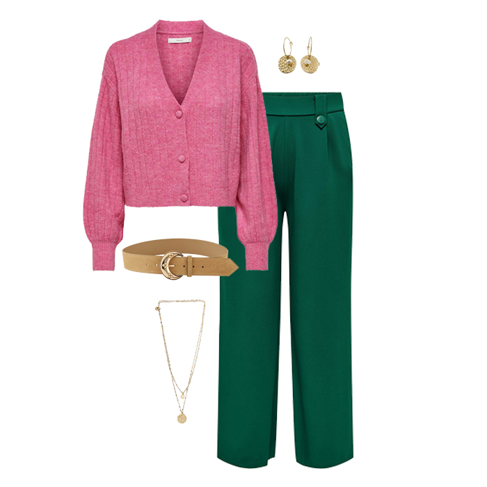 look vert et rose