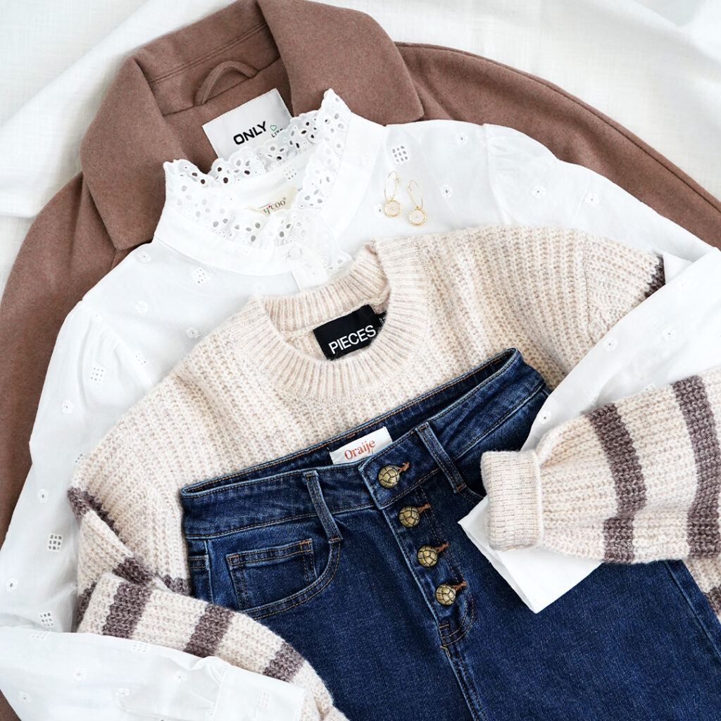 look femme beige et marron