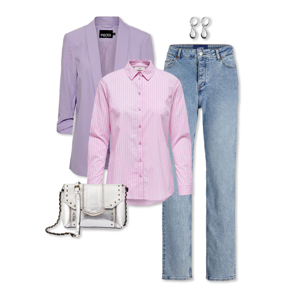 Look femme violet et rose