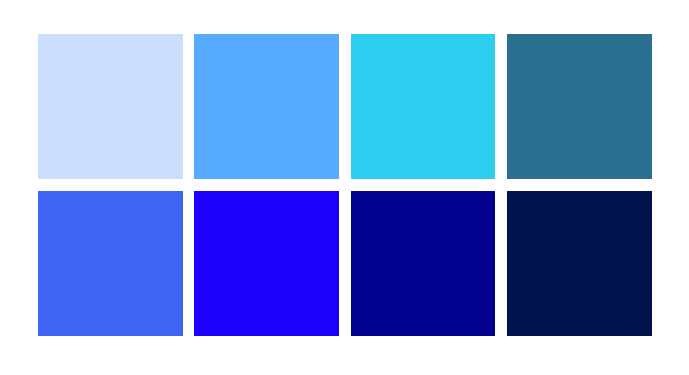 Teintes de bleu