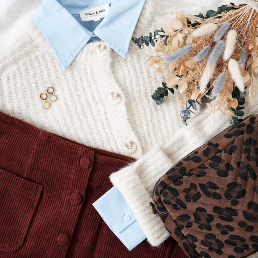Look femme marron et beige